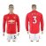 Manchester United #3 Bailly Red Home Long Sleeves Soccer Club Jersey