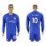 Chelsea #10 Hazard Home Long Sleeves Soccer Club Jersey