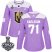 Adidas Vegas Golden Knights #71 William Karlsson Purple Authentic Fights Cancer 2018 Stanley Cup Final Womens Stitched NHL Jersey
