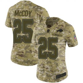 Nike Buffalo Bills #25 LeSean McCoy Camo Womens Stitched NFL Limited 2018 Salute to Service Jersey