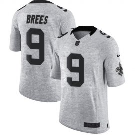 Nike New Orleans Saints #9 Drew Brees Gray Mens Stitched NFL Limited Gridiron Gray II Jersey
