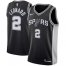 Mens Nike San Antonio Spurs #2 Kawhi Leonard Black NBA Swingman Icon Edition Jersey