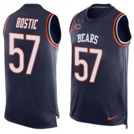 Nike Chicago Bears #57 Jon Bostic Navy Blue Team Color Mens Stitched NFL Limited Tank Top Jersey