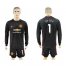 Manchester United #1 De Gea Black Goalkeeper Long Sleeves Soccer Club Jersey
