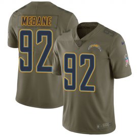 Nike Los Angeles Chargers #92 Brandon Mebane Olive Mens Stitched NFL Limited 2017 Salute To Service Jersey