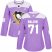 Adidas Pittsburgh Penguins #71 Evgeni Malkin Purple Authentic Fights Cancer Womens Stitched NHL Jersey