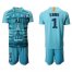 Paris Saint-Germain #1 K.Navas Light Blue Goalkeeper Soccer Club Jersey