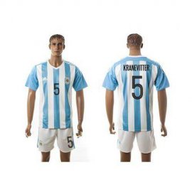 Argentina #5 Kranevitter Home Soccer Country Jersey