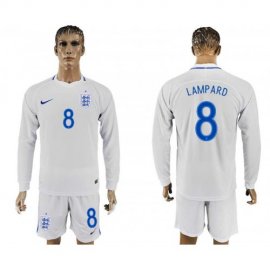 England #8 LAMPARD Goalkeeper Home 2018 FIFA World Cup Long Sleeve Soccer Jersey