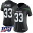 Nike New York Jets #33 Jamal Adams Black Alternate Womens Stitched NFL 100th Season Vapor Limited Jersey