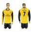 Arsenal #7 Alexis Away Long Sleeves Soccer Club Jersey