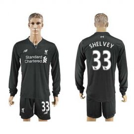 Liverpool #33 Shelvey Away Long Sleeves Soccer Club Jersey