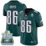 Nike Philadelphia Eagles #86 Zach Ertz Midnight Green Team Color Super Bowl LII Champions Mens Stitched NFL Vapor Untouchable Limited Jersey
