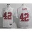Alabama Crimson Tide 42 Eddie Lacy White 2012 SEC Patch College Football NCAA Jersey