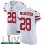 Nike San Francisco 49ers #28 Jerick McKinnon White Super Bowl LIV 2020 Mens Stitched NFL Vapor Untouchable Elite Jersey