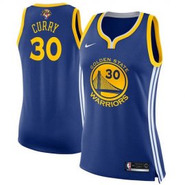 Nike Golden State Warriors #30 Stephen Curry Blue Womens 2022 NBA Finals Swingman Icon Edition Jersey Womens