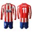 Atletico Madrid #11 Correa Home Long Sleeves Soccer Club Jersey