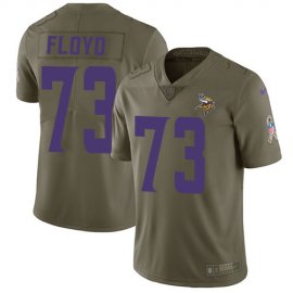 Nike Minnesota Vikings #73 Sharrif Floyd Olive Mens Stitched NFL Limited 2017 Salute to Service Jersey