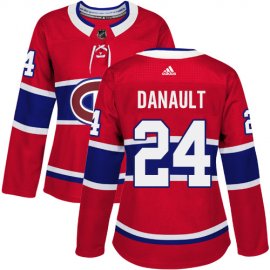 Adidas Montreal Canadiens #24 Phillip Danault Red Home Authentic Womens Stitched NHL Jersey