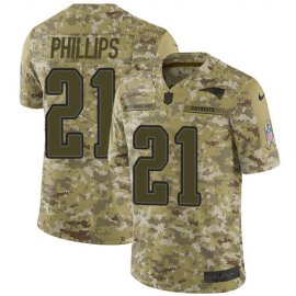 Nike New England Patriots #21 Adrian Phillips Camo Mens Stitched NFL Limited 2018 Salute To Service Jersey