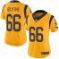 Nike Los Angeles Rams #66 Austin Blythe Gold Womens Stitched NFL Limited Rush Jersey