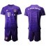 Bayern Munchen Blank Purple Goalkeeper Soccer Club Jersey