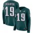 Nike Philadelphia Eagles #19 JJ Arcega-Whiteside Midnight Green Team Color Womens Stitched NFL Limited Therma Long Sleeve Jersey