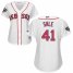 Boston Red Sox #41 Chris Sale White Home 2018 World Series Womens Stitched MLB Jersey