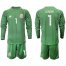 Mexico #1 Corona Green Long Sleeves Goalkeeper Soccer Country Jersey