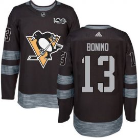 Adidas Pittsburgh Penguins #13 Nick Bonino Black 1917-2017 100th Anniversary Stitched NHL Jersey