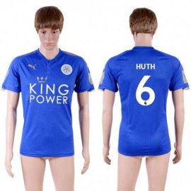 Leicester City #6 Huth Home Soccer Country Jersey