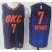 Nike Oklahoma City Thunder #7 Carmelo Anthony Black Blue Stitched NBA Swingman Jersey