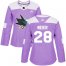 Adidas San Jose Sharks #28 Timo Meier Purple Authentic Fights Cancer Womens Stitched NHL Jersey