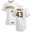 Pittsburgh Pirates #43 Steven Brault Mens Nike White Home 2020 Authentic Player MLB Jersey