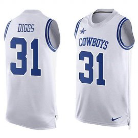 Nike Dallas Cowboys #31 Trevon Diggs White Team Color Mens Stitched NFL Limited Tank Top Jersey