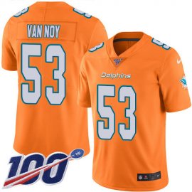 Nike Miami Dolphins #53 Kyle Van Noy Orange Mens Stitched NFL Limited Rush 100th Season Jersey