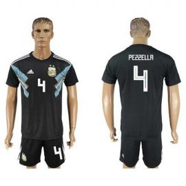 Argentina #4 Pezzella Away Soccer Country Jersey