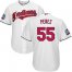 Cleveland Indians #55 Roberto Perez White Home 2016 World Series Bound Stitched Youth MLB Jersey