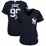 New York Yankees #99 Aaron Judge Navy Blue 2018 Spring Training Cool Base Womens Stitched MLB Jersey