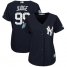 New York Yankees #99 Aaron Judge Navy Blue 2018 Spring Training Cool Base Womens Stitched MLB Jersey