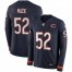 Mens Chicago Bears #52 Khalil Mack Navy Blue Team Color Mens Stitched NFL Limited Therma Long Sleeve Jersey