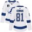 Adidas Tampa Bay Lightning #81 Erik Cernak White 2022 Stanley Cup Final Patch Womens Road Authentic NHL Stanley Cup Final Patch Jersey Womens