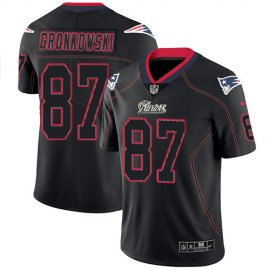 Nike New England Patriots #87 Rob Gronkowski Lights Out Black Mens Stitched NFL Limited Rush Jersey