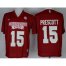 Mississippi State Bulldogs #15 Dak Prescott Red SEC Patch Stitched NCAA Jersey