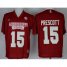 Mississippi State Bulldogs #15 Dak Prescott Red SEC Patch Stitched NCAA Jersey