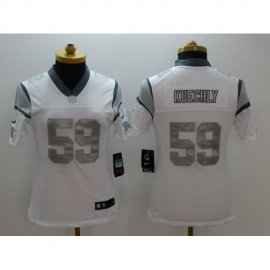Nike Carolina Panthers #59 Luke Kuechly White Womens Stitched NFL Limited Platinum Jersey