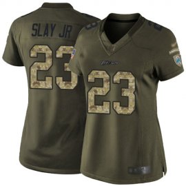 Nike Detroit Lions #23 Darius Slay Jr Green Womens Stitched NFL Limited 2015 Salute to Service Jersey