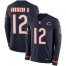 Nike Chicago Bears #12 Allen Robinson II Navy Blue Team Color Mens Stitched NFL Limited Therma Long Sleeve Jersey