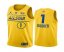 Mens 2021 All-Star #1 Devin Booker Yellow Western Conference Stitched NBA Jersey
