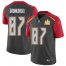 Nike Tampa Bay Buccaneers #87 Rob Gronkowski Gray Mens Super Bowl LV Champions Patch Stitched NFL Limited Inverted Legend Jersey